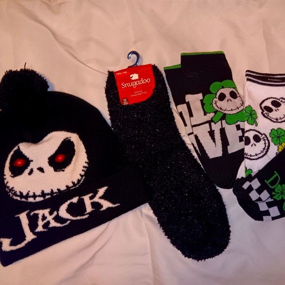 Nightmare Before Christmas;Jack Skellington Beanie and sock bundle!! - Picture 1 of 6